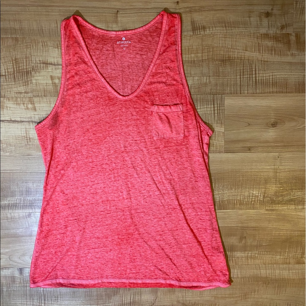 Athleta sleeveless sugar wash v neck tank top - Picture 3 of 5